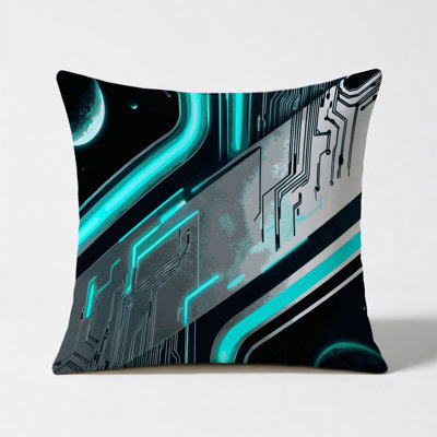 Orbit Glow Indoor And Outdoor Throw Pillow