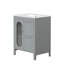 Meuble-lavabo 24 po avec lavabo, meuble-lavabo avec deux tiroirs et porte, tablette réglable-1650390782