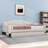 Full Linen Upholstered Daybed with Twin Trundle