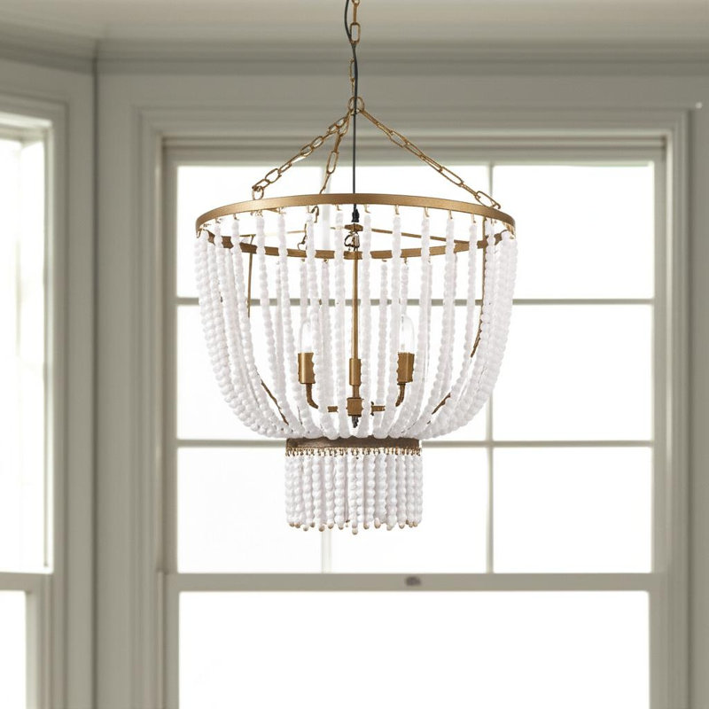 Lustre à intensité variable dorée et blanche Empire