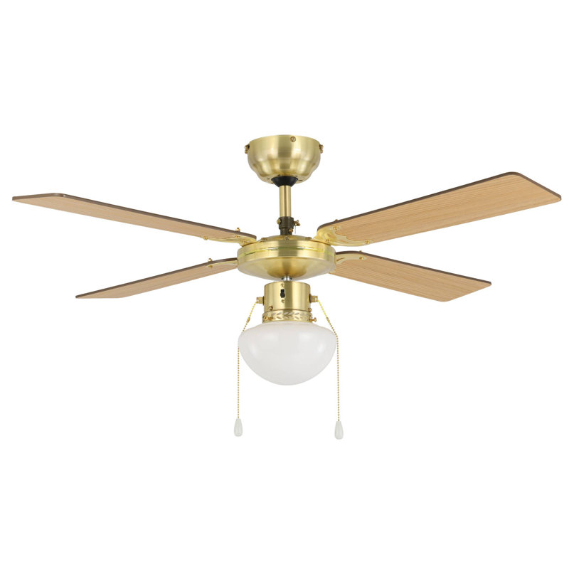 Sibelle Ceiling Fan with Light Kit, Bronze