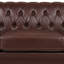 Fauteuil carré 85,12 po pour 3 places, cuir d'unité centrale brun foncé, coussins amovibles, largeur chic et pratique de 85,12 po, style exquis-623464040