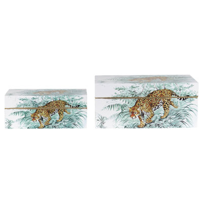  Leopard 2 Piece Decorative Box Set