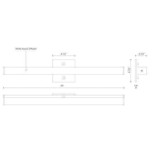 Jane-Slim 1 - Light LED Bath Bar