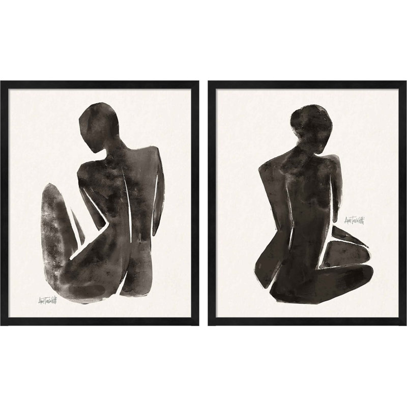 «Neutral Nudes» par Anne Tavoletti, art encadré (ensemble de 2)