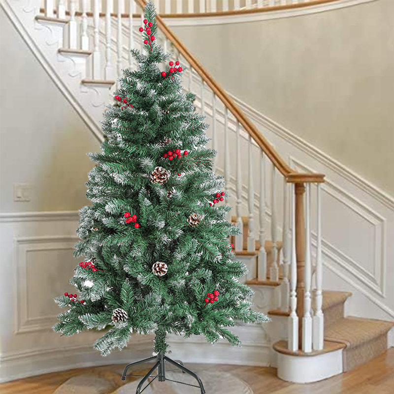 Arbre de Noël artificiel éclairé - support inclus, H 4 pi