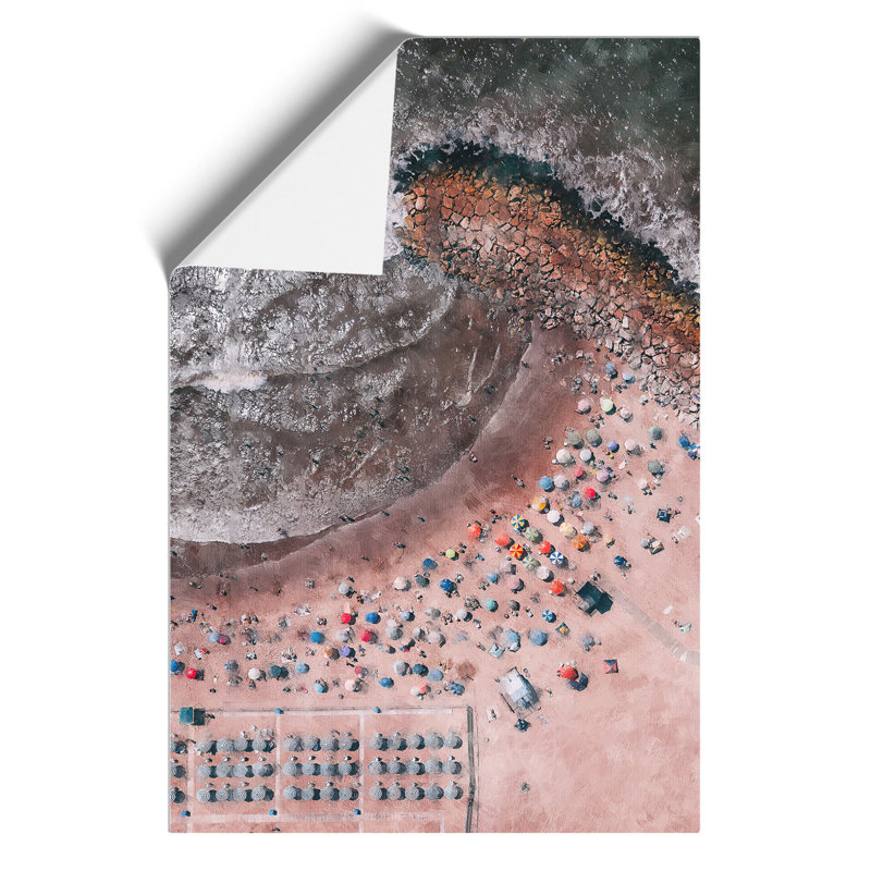Mar Del Plata Beach in Argentina Painting - Frameless Print, 42cm H x 30cm W x 0.1cm D