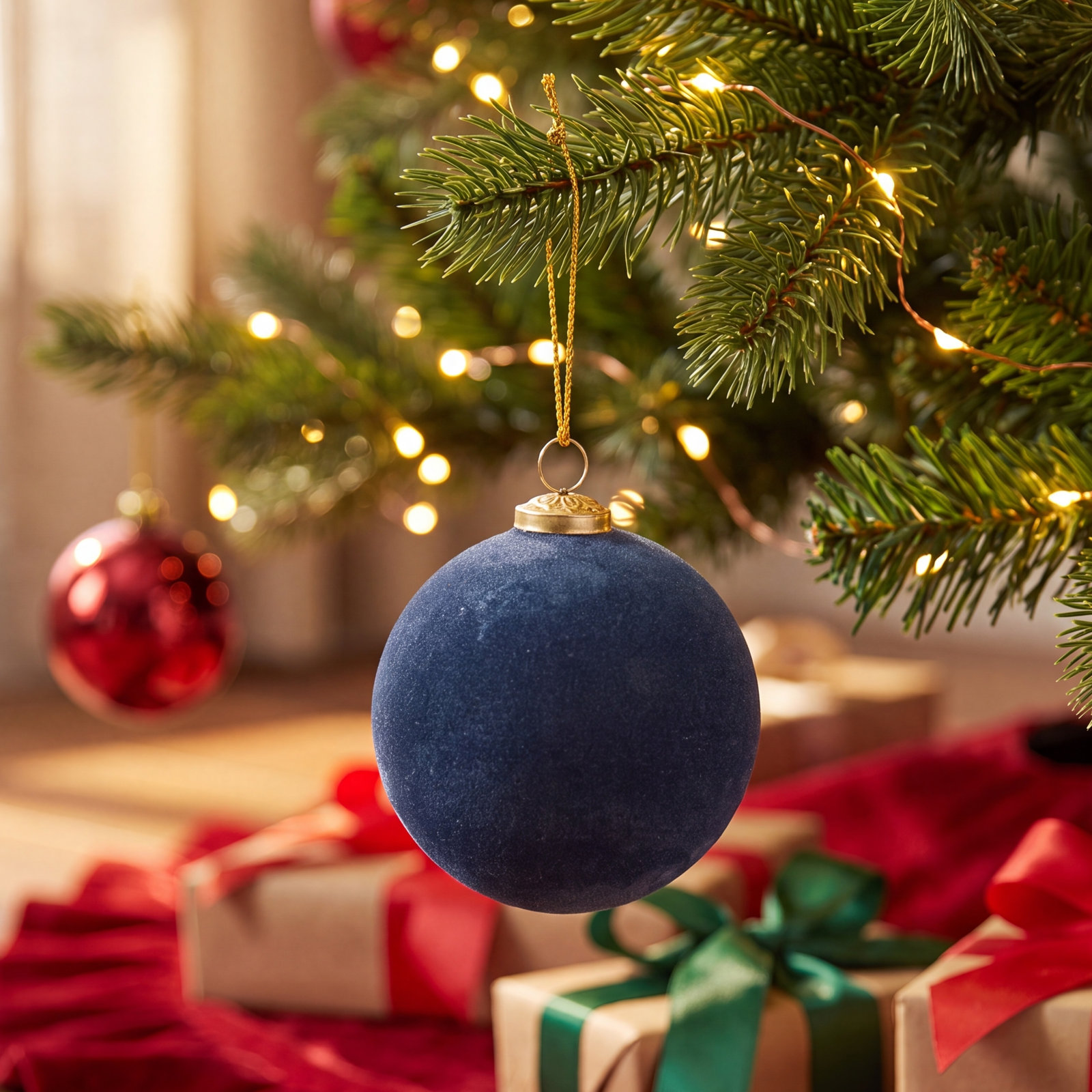 The Holiday Aisle® 5" Glass Bauble, Blue