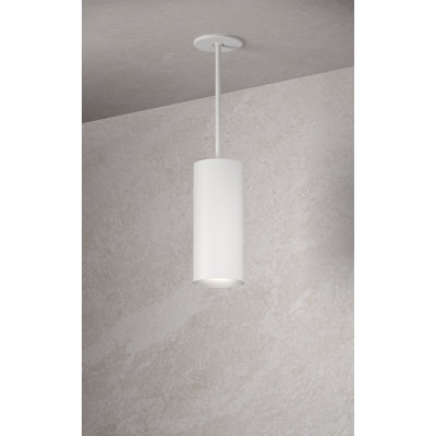 Luminaire suspendu rond 5 po, 20 W, 3000 K 90 IRC, 50 °, noir mat, tige - ajustement rétro