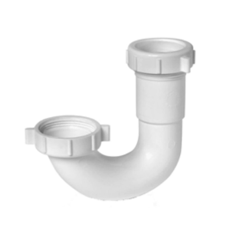 Joint coulissant en J de 1-1 / 2 po en plastique blanc pour évier et drains de cuisine