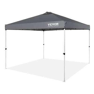 10 Ft. W x 10 Ft. D Steel Pop-Up Canopy with Portable Bag for Camping