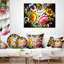 Bouquet de fleurs numériques - coussin à imprimé floral-30728176-30728172