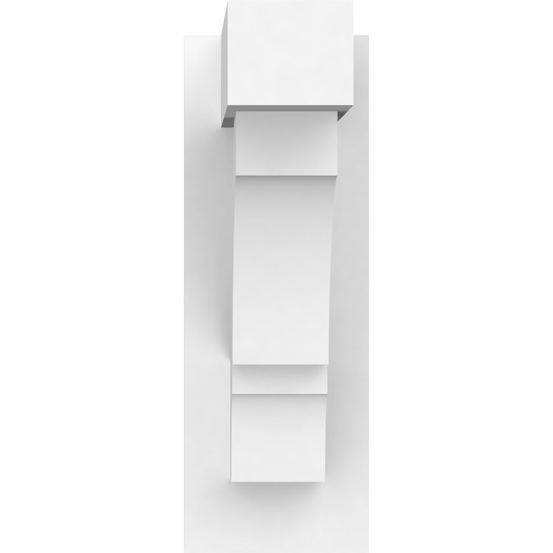 L 5 po x P 12 po x H 14 po Balboa Signature uréthane avec extrémités blocs, brun clair apprêté, H 14 po x l 5 po x P 12 po
