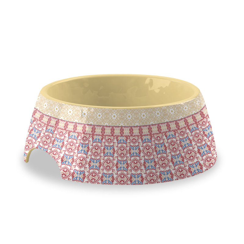 Flower Fields Melamine Pet Bowl - Medium - 2.5 Cups - Yellow Multicolor