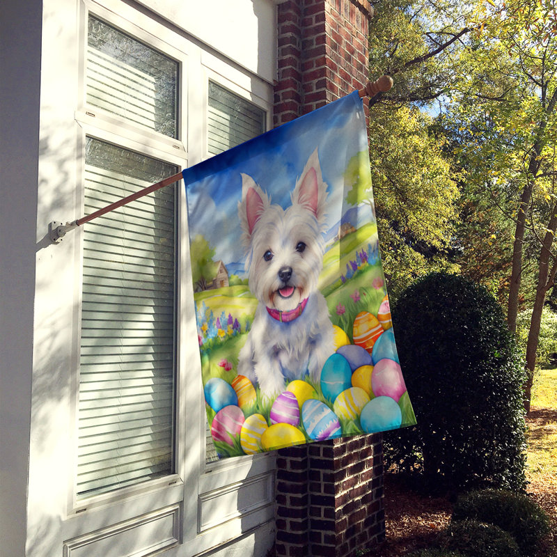 Easter Egg Hunt Double Sided 40'' H x 28'' W Polyester Easter House Flag