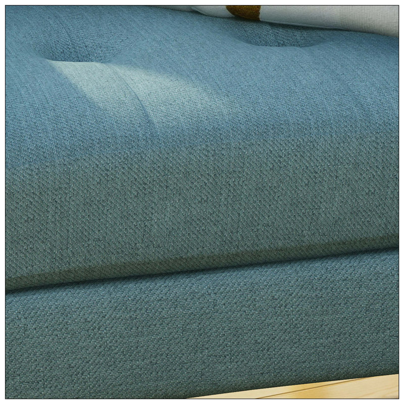 Fauteuil club en tissu Mid Stitch, Bleu