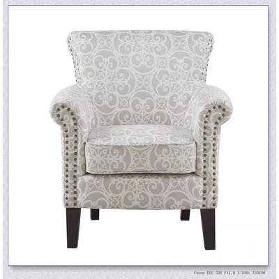 Fauteuil club à dossier étroit Brooke