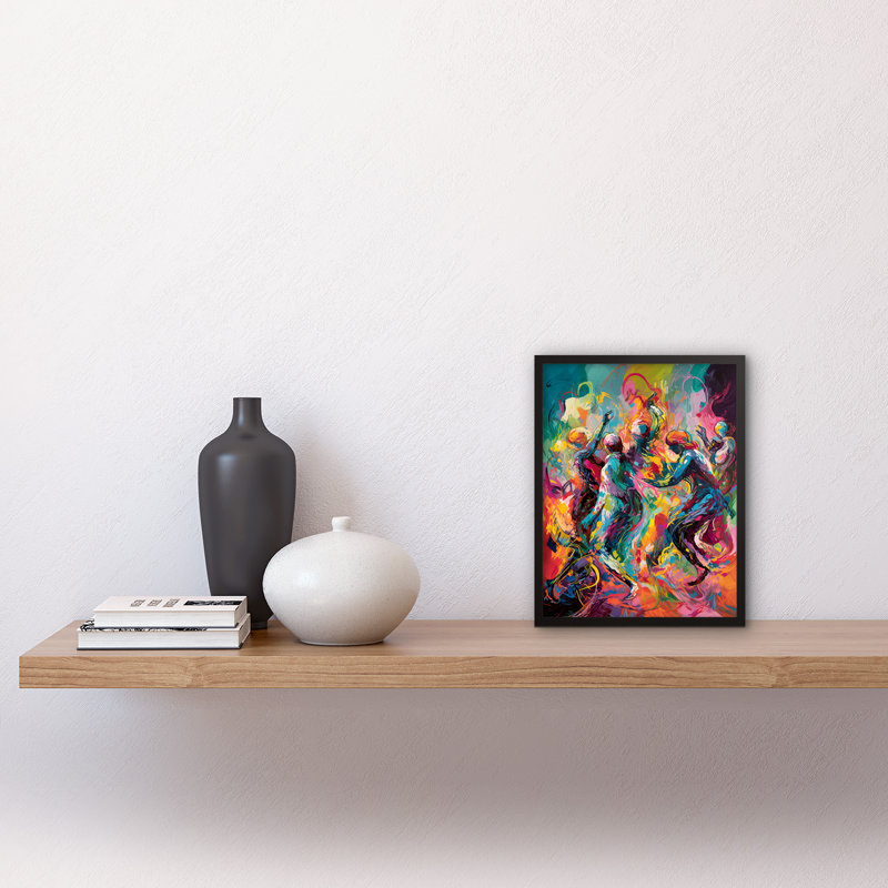 Arnedra Abstract Figures Vibrant Dance Expression - Single Picture Frame Print