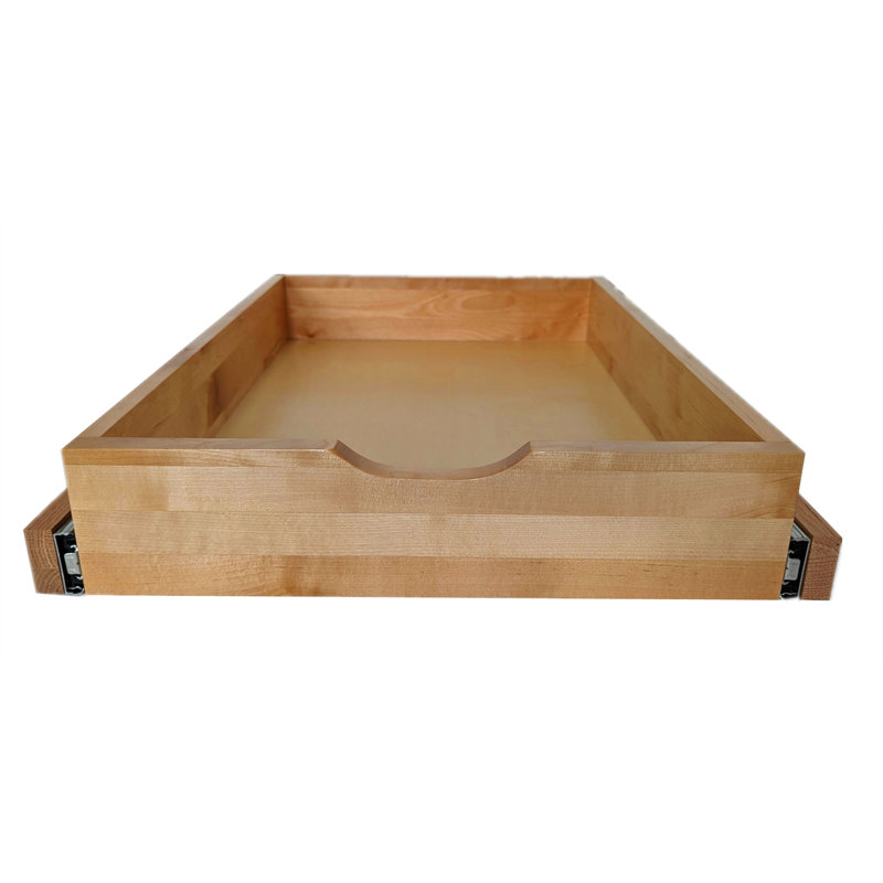 Tiroir de cuisine en bois massif de qualité supérieure avec glissières à fermeture en douceur - 22 po de profondeur, plusieurs largeurs disponibles