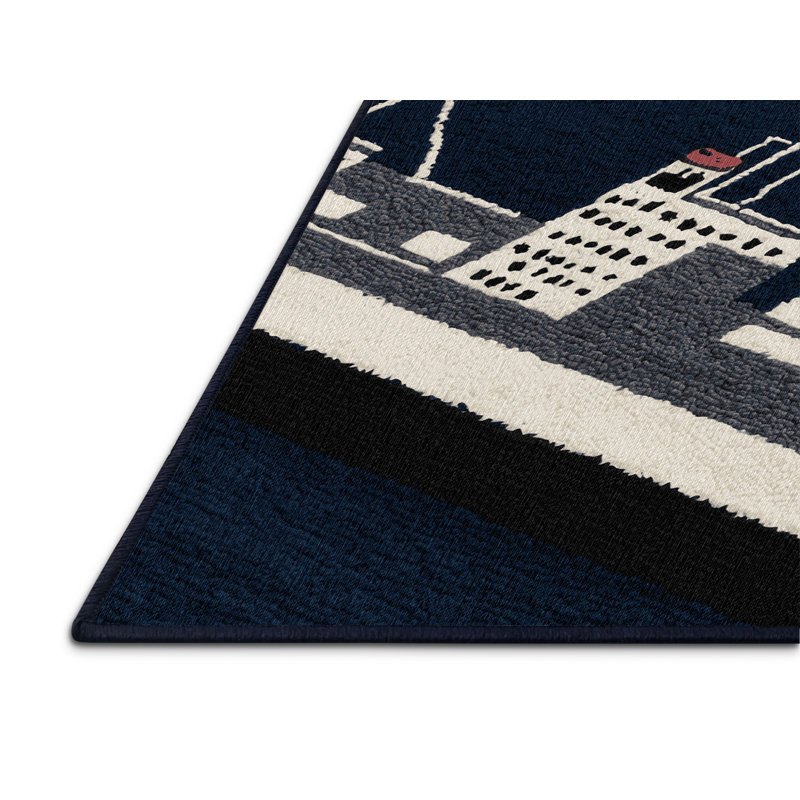 Tapis de transport gris lavable à la machine, Rectangle 7 pi x 9 pi