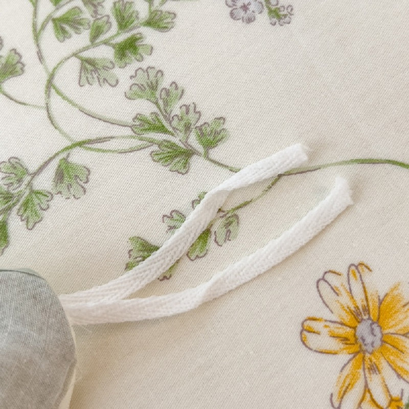 Housse de couette à motif floral 100% coton réversible vert botanique imprimé, Housse de couette grand et 2 taies d'oreiller