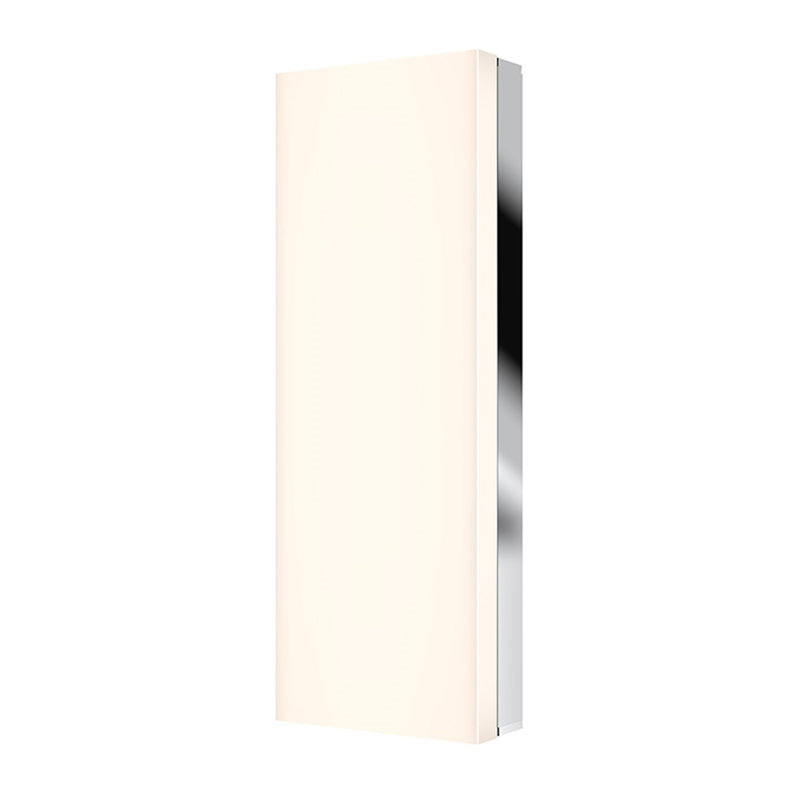 Éclairage pour meuble-lavabo à DEL, très large, 12 po, chrome poli, H 12,5 po x l 4,5 po x P 0,75 po 