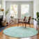 Premium Machine Washable Apodaca Teal Rug