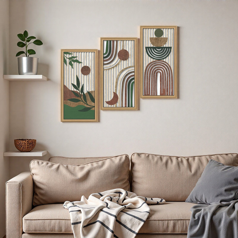 Ensemble d'art mural bohème abstrait Boho