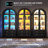 Freestanding Arch Display Cabinet with 3-Color Light Modes and Motion Sensor-1828923303