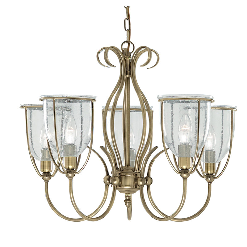 Lustre traditionnel à 5 lumières avec abat-jour, H 19,7 po x l 26 po x P 20,5 po