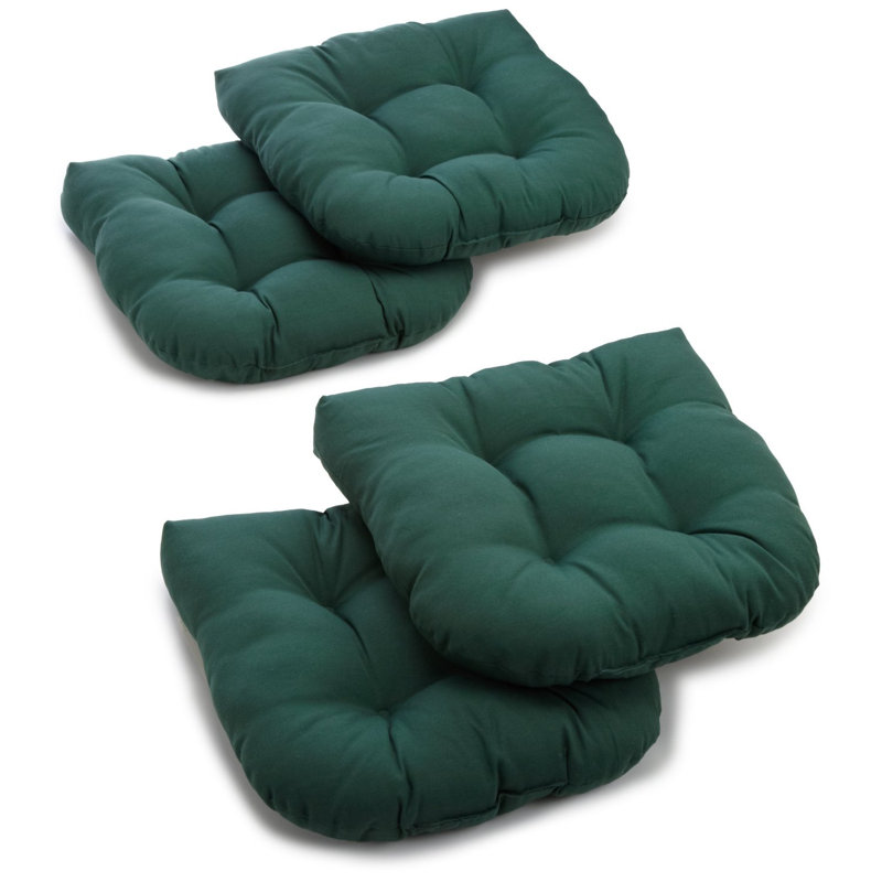 Outdoor 5'' Seat Cushion, Forrest Green Velvet