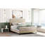 Grand lit plateforme tapissier capitonné-996810434