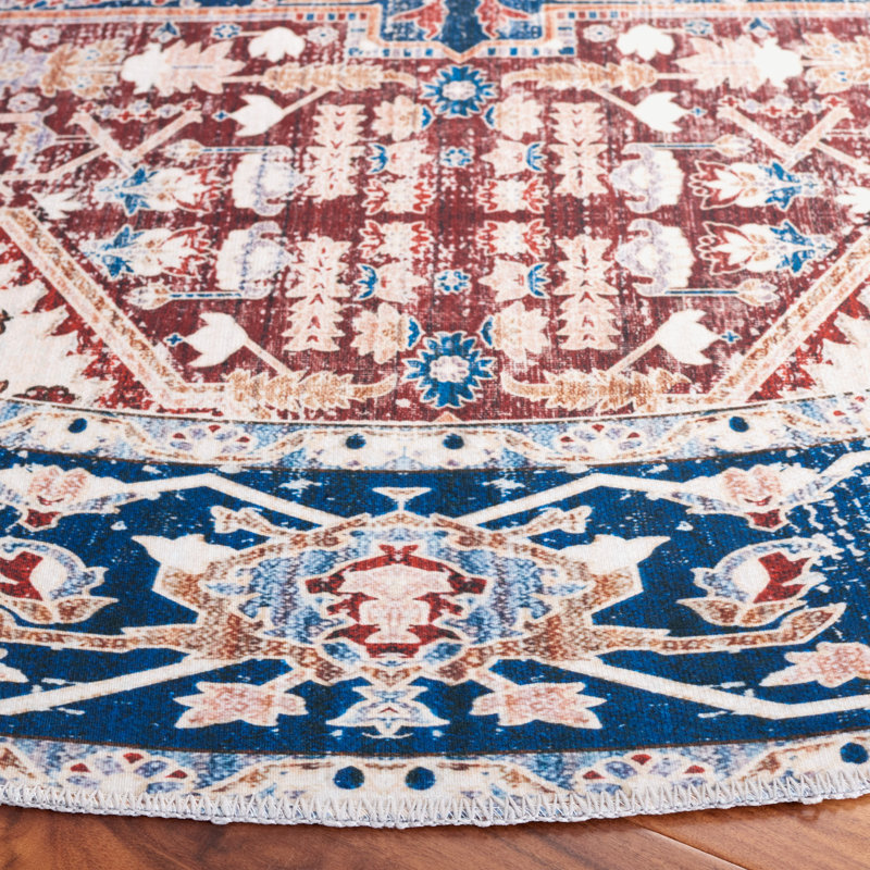 Arizona Performance Machine Washable Oriental Rug, Round 6'