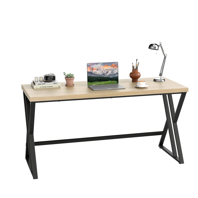 59'' Computer Desk Large Industrial Home Office Desk w/ Heavy-duty Metal Frame