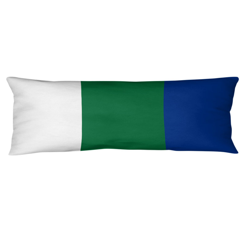 Oreiller de corps en polyester / polyester Arizona Football Stripes, Blanc / vert / bleu marine, Football Seattle