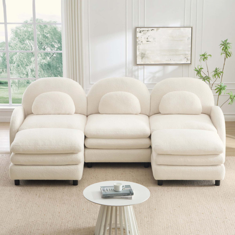 Canapé 3 places Teddy, Beige White