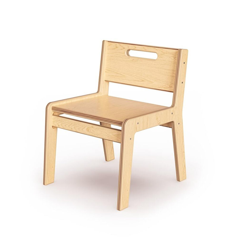 Chaise de classe standard, Brun, H 16 po x l 15 po x P 12 po