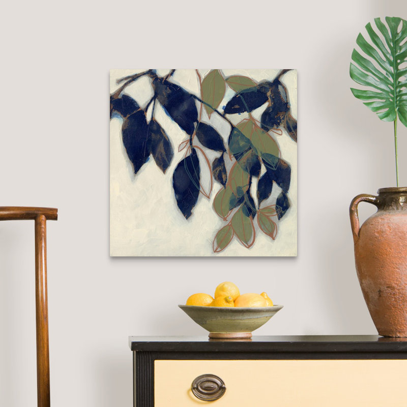 «Entwined Leaves II», art mural sur toile, Toile tendue, H 20 po x l 20 po