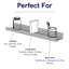 Dura Floating Display Shelf, Lipped Design, Foil-Wrapped Finish-67063329-67063330