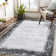 Tapis d'intérieur moderne à bordure délavée à bordure délavée et lavable à la machine