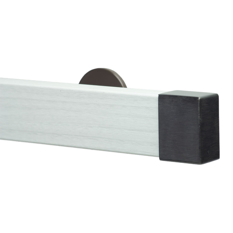 Single Curtain Rod, Antique, 2" H x 96" W x 3.12" D