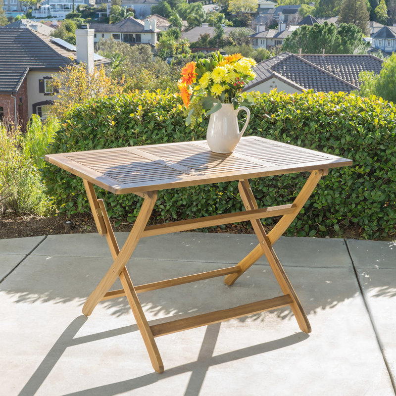 Table pliante en bois de 43,5 po de qualité extérieure