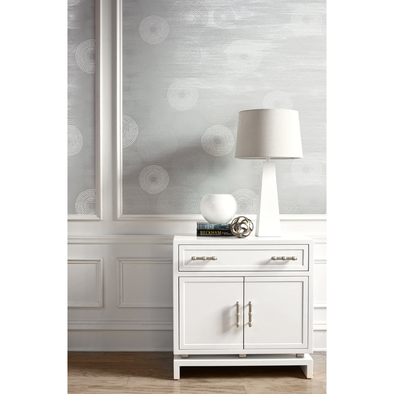 Dikili 10.05m x 53cm Wallpaper Roll, Silver