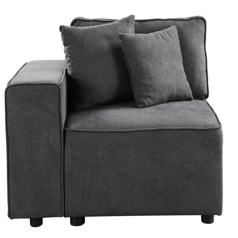 Fauteuil gris élégant avec siège polyvalent et dossier relaxant