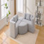 Canapé modulaire Boneless Couch Canapé-lit modulaire 114,9 po à combinaison libre avec assise profonde et design incurvé pour le salon, gris-2041650063
