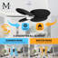 Alessandra Tropical - Five Blade Ceiling Fan - Integrated LED -Matte Black Finish -Light Blue Blades-968184996-968184992