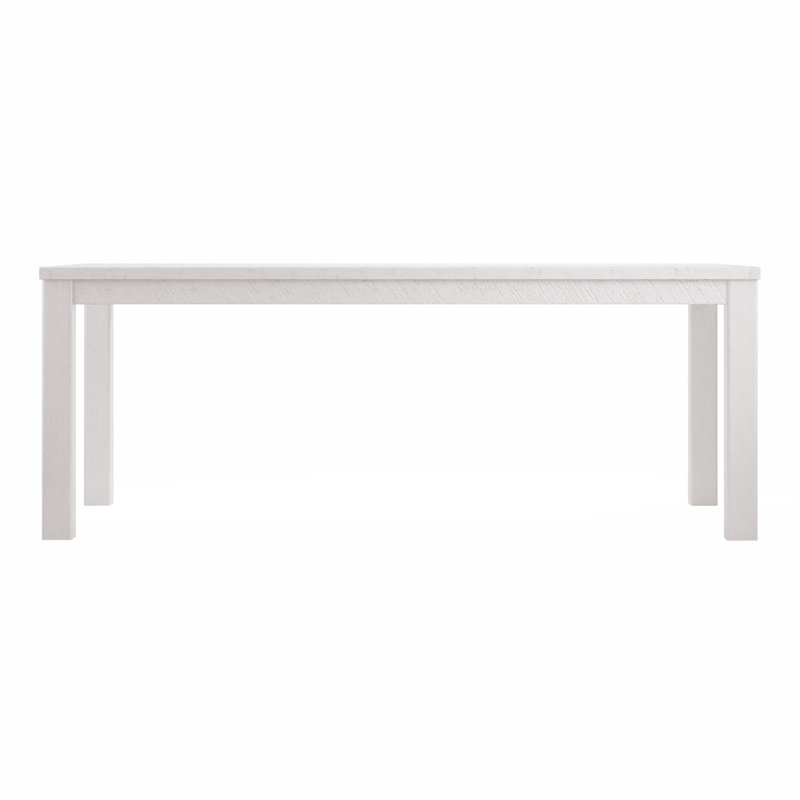  Table de salle à manger 63 "en bois massif blanc