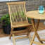 Chaise d'appoint de salle à manger pliante en bois de teck Heitman