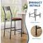 Ensemble de 4 tabourets de bar 24 "pour l'extérieur, ensemble de 4 chaises de comptoir en cuir PU avec structure en fer, brun-724614190-724614192-724614197-724614199