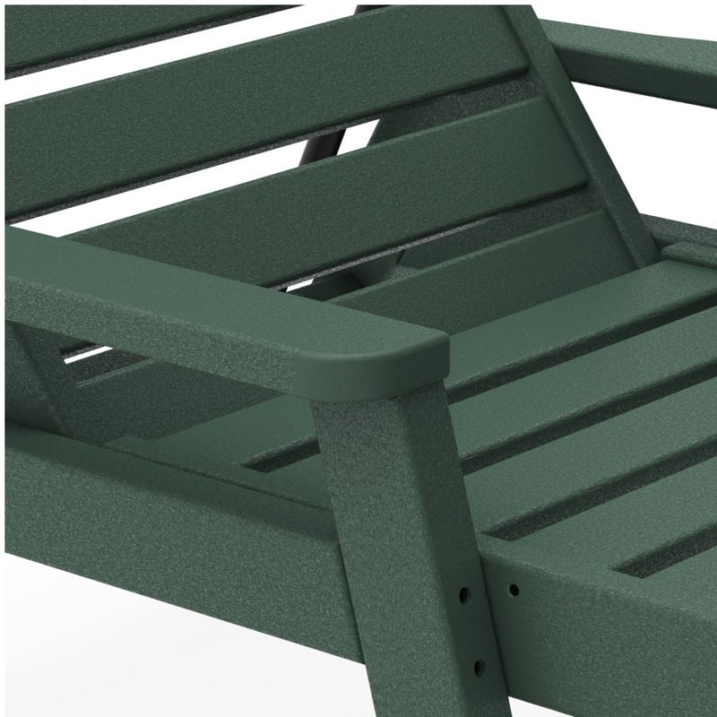 Chaise longue avec accoudoirs POLYWOOD, Vert forêt